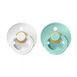 Bibs Colour dudlíky z přírodního kaučuku 2ks - velikost 1 > varianta white-mint