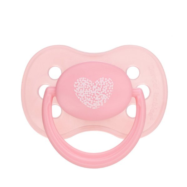 Canpol babies Dudlík 0-6m silikonový třešinka PASTELS > varianta růžový
