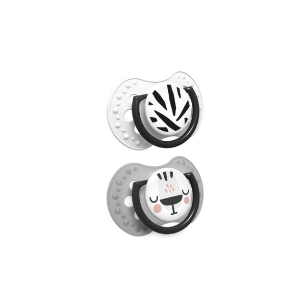 LOVI Dudlík silikonový dynamický Salt&Pepper > 3-6m 2ks