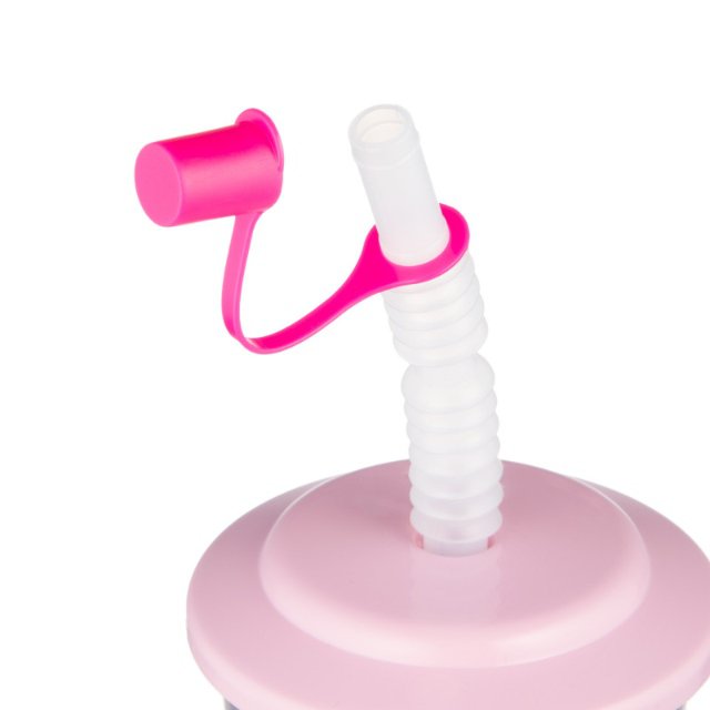 Canpol babies Hrníček s uzavíratelnou slámkou AFRIKA 320ml > varianta růžová