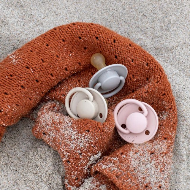 Bibs De Lux dudlíky z přírodního kaučuku 2ks - velikost 1 > varianta ivory-baby-pink