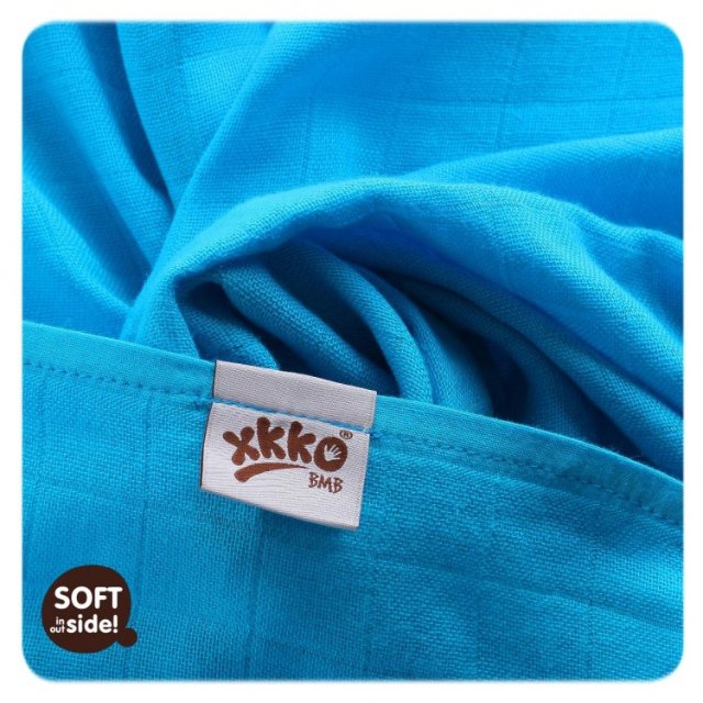 Xkko Bambusové pleny BMB Cyan 70x70cm - 3ks