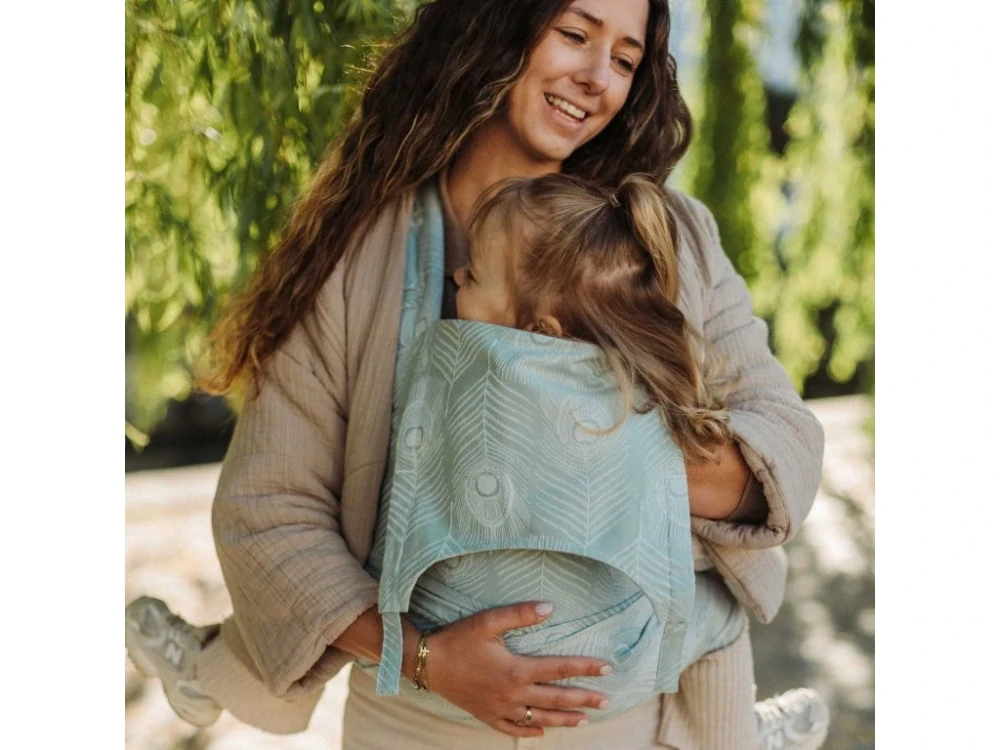 Ergonomické polovázací nosítko Fidella FlyClick Plus (Toddler) - Feather Blue