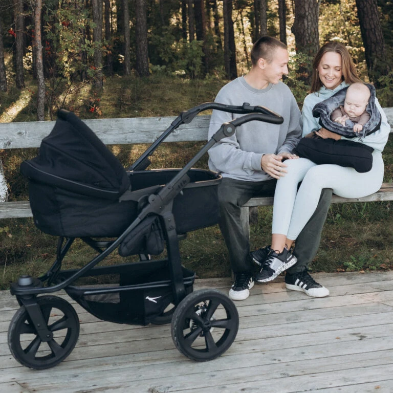 Tfk mono3 frame - air chamber wheel + carrycot mono/pro combi unit black