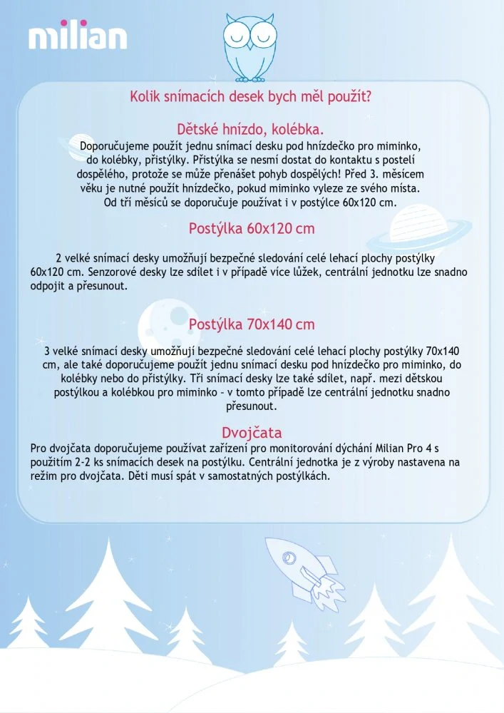 Milian Lite 1 - s jednou sensorovou podložkou