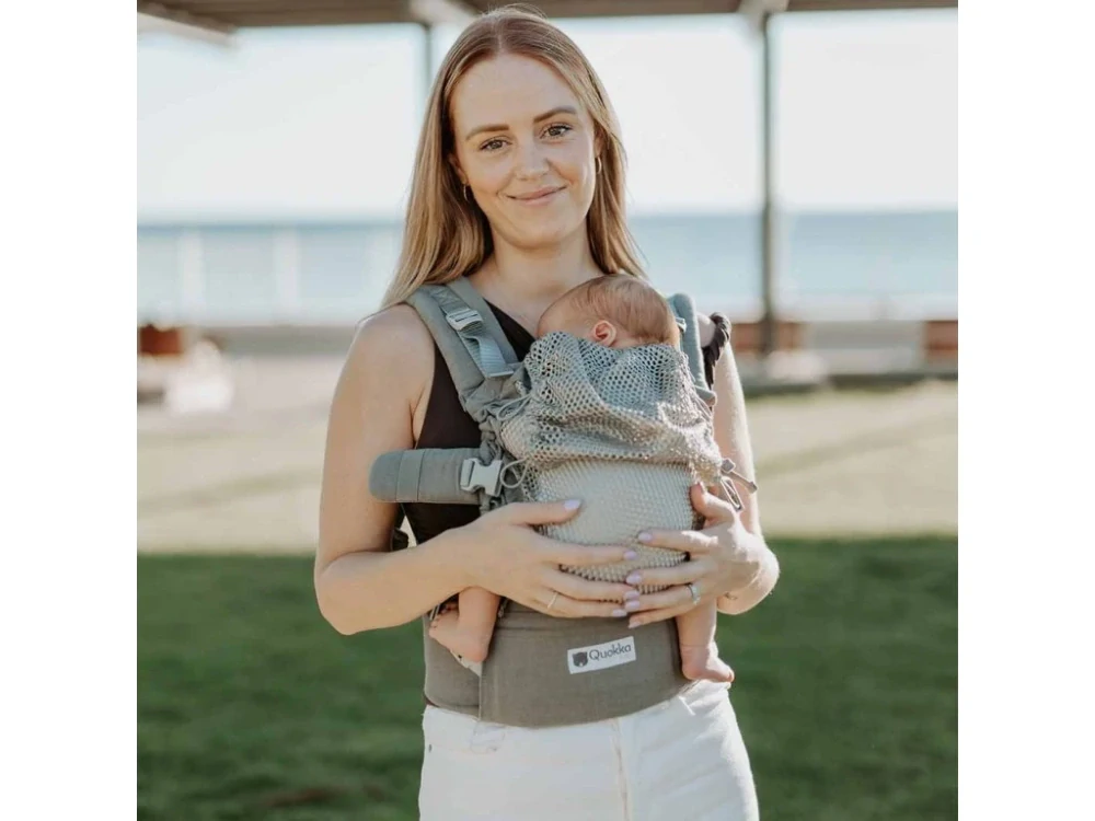 Nosítko Quokkababy E-Carrier Light Grey Mesh + slintáčky
