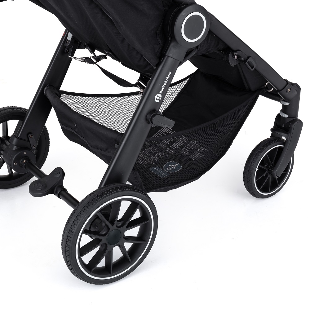 PETITE&MARS Kočárek Street+ RWS Black + Stříška Limited 100 Dandelion