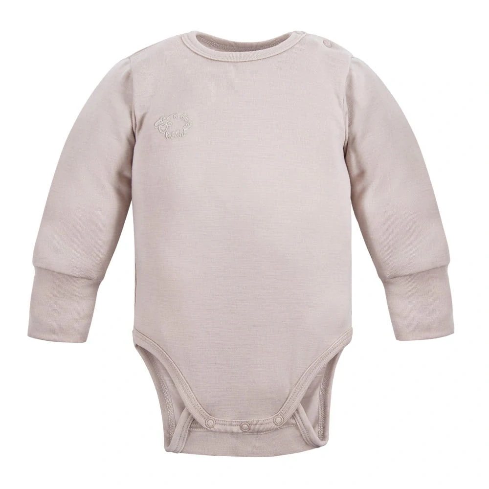 Eevi Body z merino vlny rostoucí s baby beige