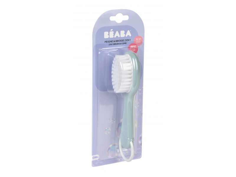 Beaba Dětský kartáč a hřeben Green Blue