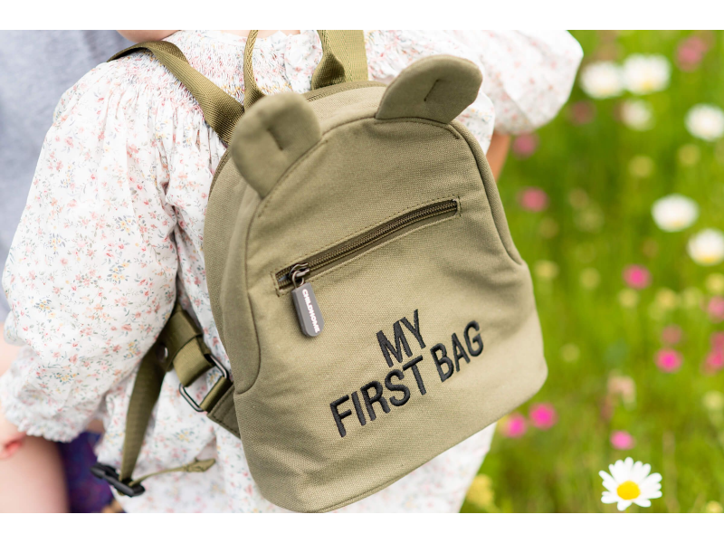 Childhome Dětský batoh My First Bag Canvas Khaki