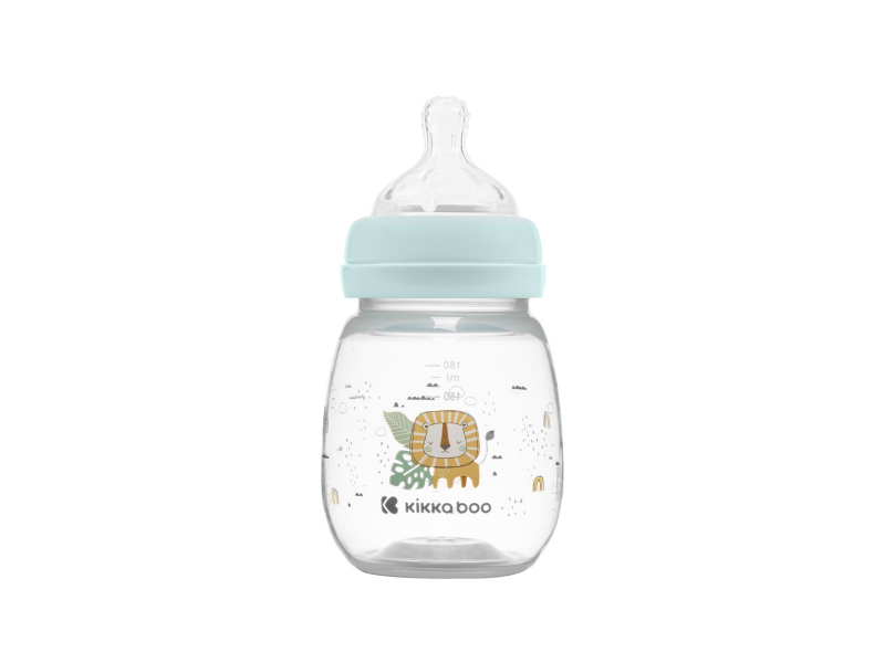KikkaBoo Kojenecká láhev 180ml 3m+ Savanna Mint