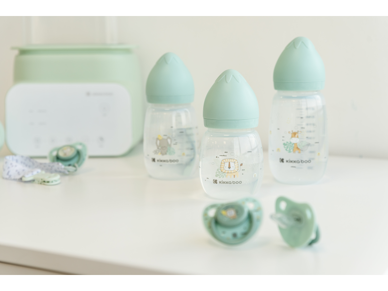 KikkaBoo Kojenecká láhev 180ml 3m+ Savanna Mint