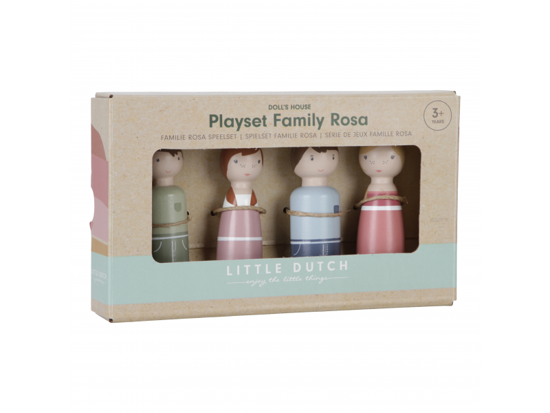 Little Dutch Sada dřevěných panenek Family Rosa