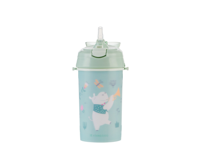 Hrnek se silikonovým brčkem a popruhem 450ml Music Fest Pink
