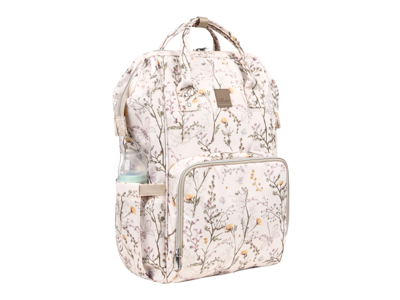 KikkaBoo Přebalovací batoh Siena Luxe Secret Garden Beige