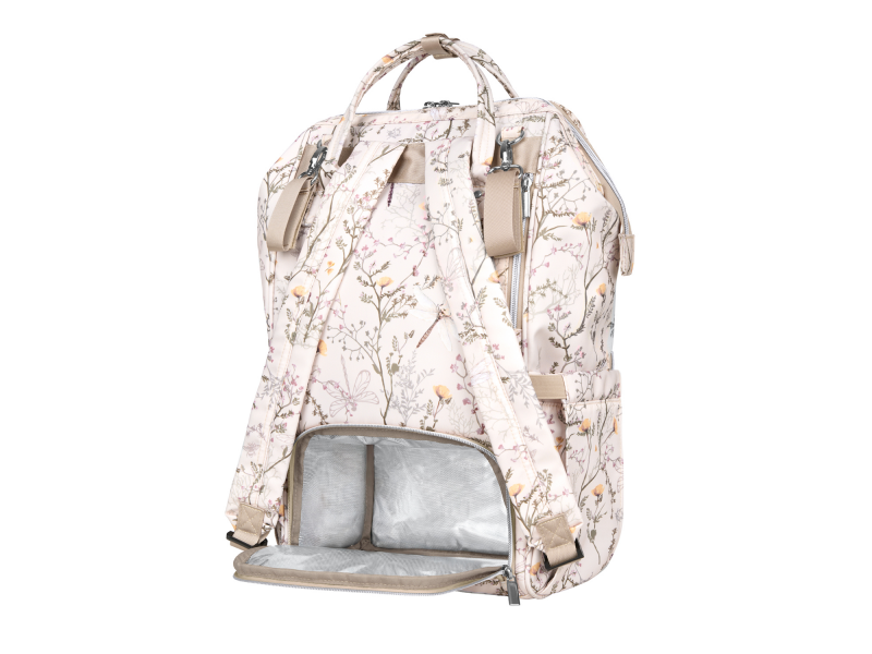 KikkaBoo Přebalovací batoh Siena Luxe Secret Garden Beige