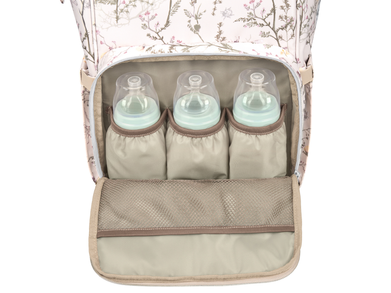 KikkaBoo Přebalovací batoh Siena Luxe Secret Garden Beige