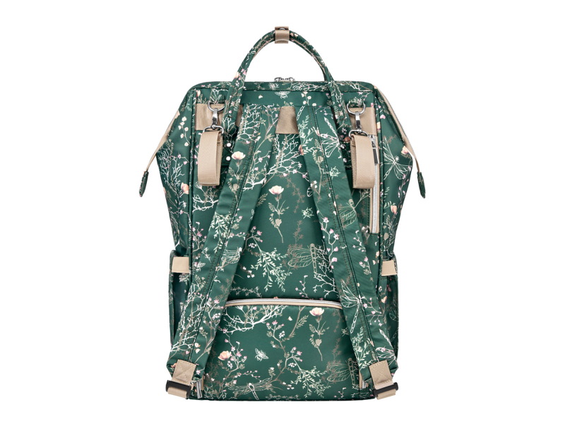 KikkaBoo Přebalovací batoh Siena Luxe Secret Garden Deep Green
