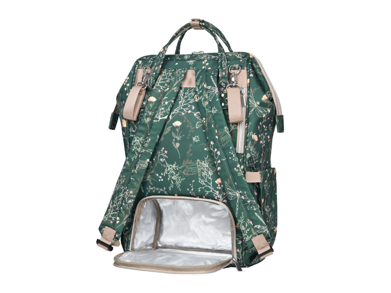 KikkaBoo Přebalovací batoh Siena Luxe Secret Garden Deep Green