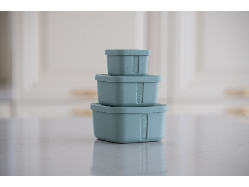 Sada boxů na svačinu 3 ks Platinum Silicone Sage