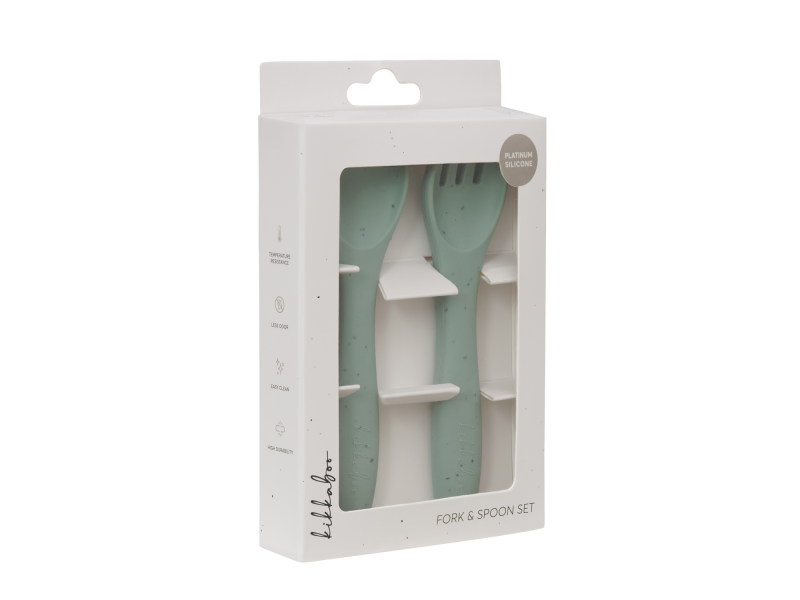 Příbor 2-dílný Platinum Silicone Sage