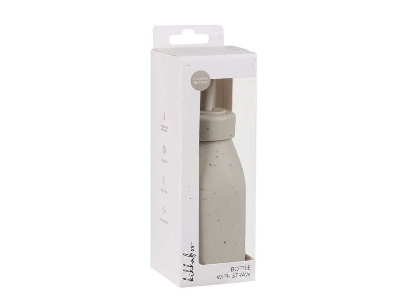Láhev s brčkem Platinum Silicone Sand