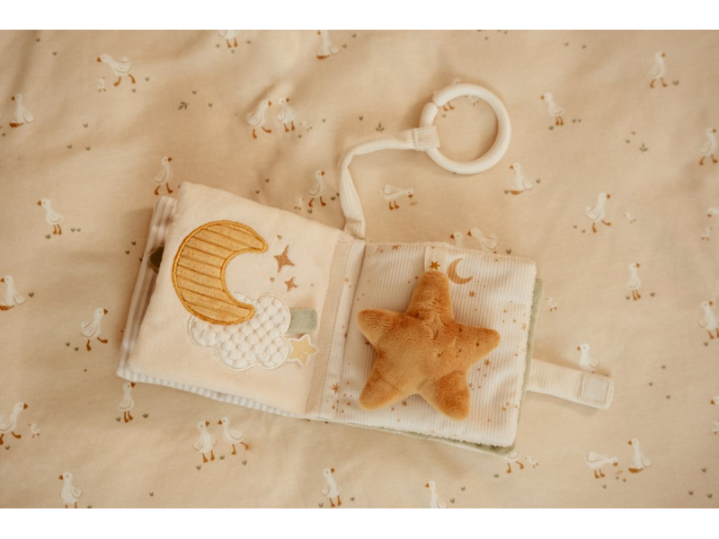 Závěsná textilní knížka s aktivitami Newborn Naturals