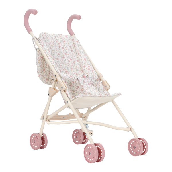 Kočárek pro panenky golfky skládací Soft Flowers