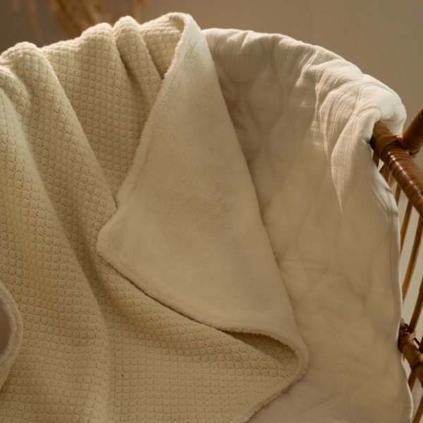 Deka pletená / fleece 70x100 cm Pure Soft White