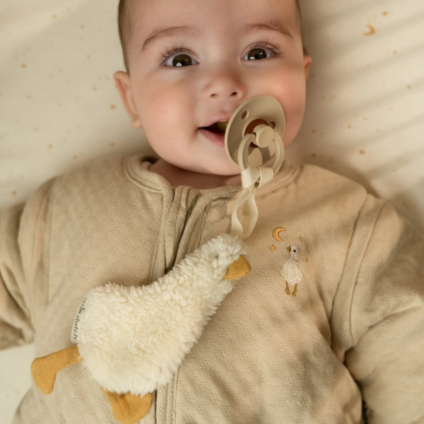 Spací pytel s oddělitelnými rukávy 90 cm Husa Beige Newborn Naturals