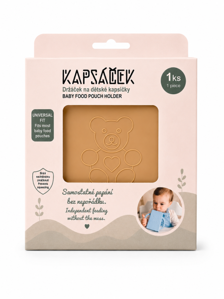Držáček na dětskou kapsičku béžový