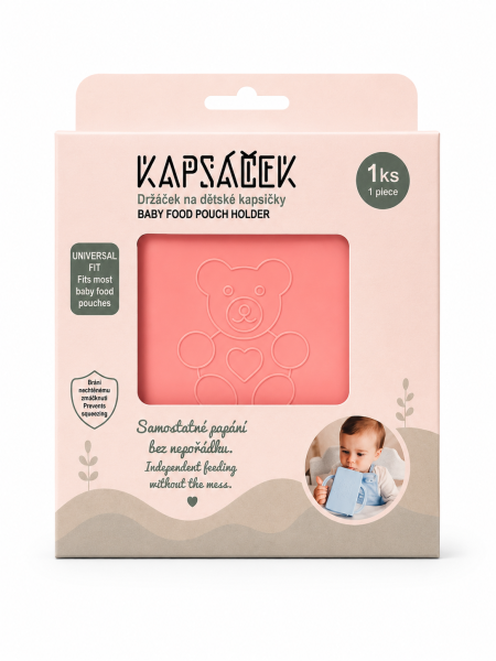 Držáček na dětskou kapsičku růžový