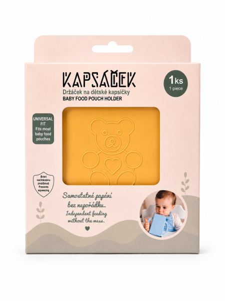 Držáček na dětskou kapsičku žlutý