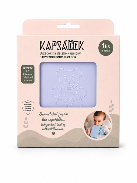 Kapsáček Držáček na dětskou kapsičku modrý