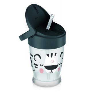 LOVI Hrníček se slámkou Salt&Pepper > junior 250 ml