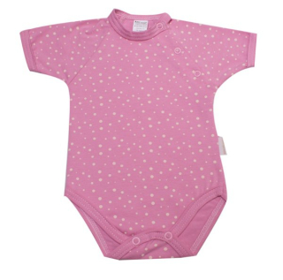 MKcool Body kojenecké Puntíky MK2211 KR - starorůžové