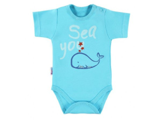 Klucze Body s krátkým rukávem LITTLE SAILOR tyrkysové > 80