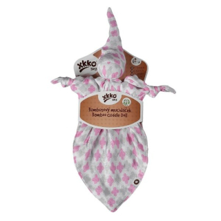 Xkko Bambusový muchláček BMB - Baby Pink Cross