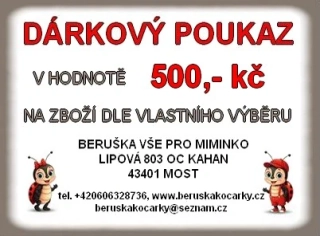 Beruška Kočárky Dárkový poukaz v hodnotě 500.- kč