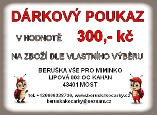 Beruška Kočárky Dárkový poukaz v hodnotě 300.- kč
