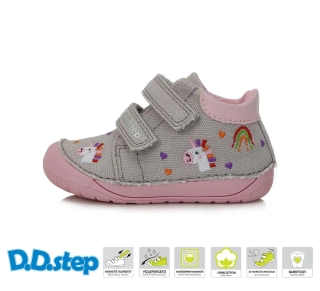 D.D.Step Plátěné botičky C070-41709B Light Grey
