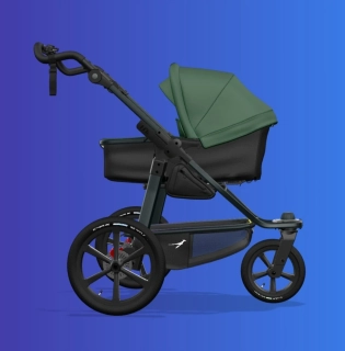 Tfk proA frame + carrycot mono/pro combi unit olive