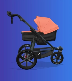 Tfk proA frame + carrycot mono/pro combi unit salmon