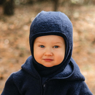 Eevi dětská kukla z merino vlny modrá