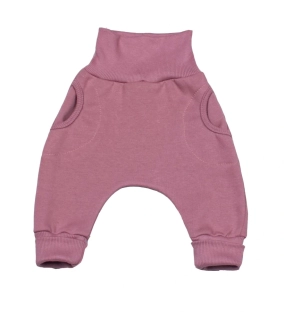 Tepláčky "rostoucí" BAGGY z počesané teplákoviny MKcool MK2338 růžová ČR