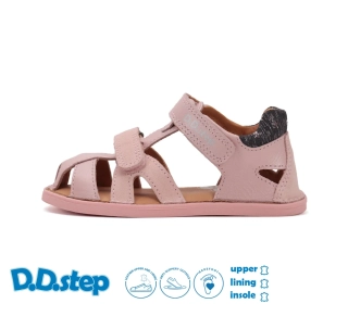 Dětské barefoot kožené sandály G076-61346C