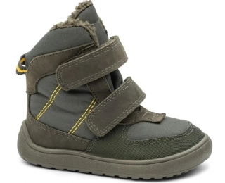 Protetika Chlapecké zimní barefoot boty Leno Khaki