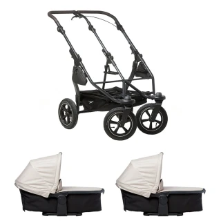 Tfk set duo2 frame - air wheel + carrycot sand