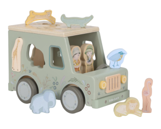 Auto s vkládacími tvary dřevěné Safari Friends
