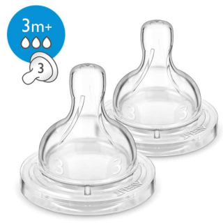 Philips Avent Dudlík Anti-colic-Classic+ 3 střední průtok, 2 ks